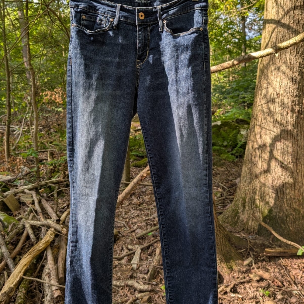Signature by Levi Strauss Dark Blue Straight Leg Jeans